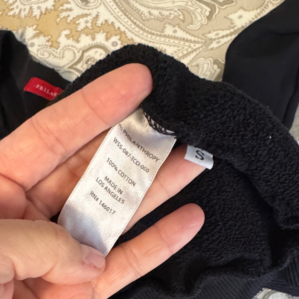 n:PHILANTHROPY Black Cold Shoulder Sweatshirt - Picture 5 of 7